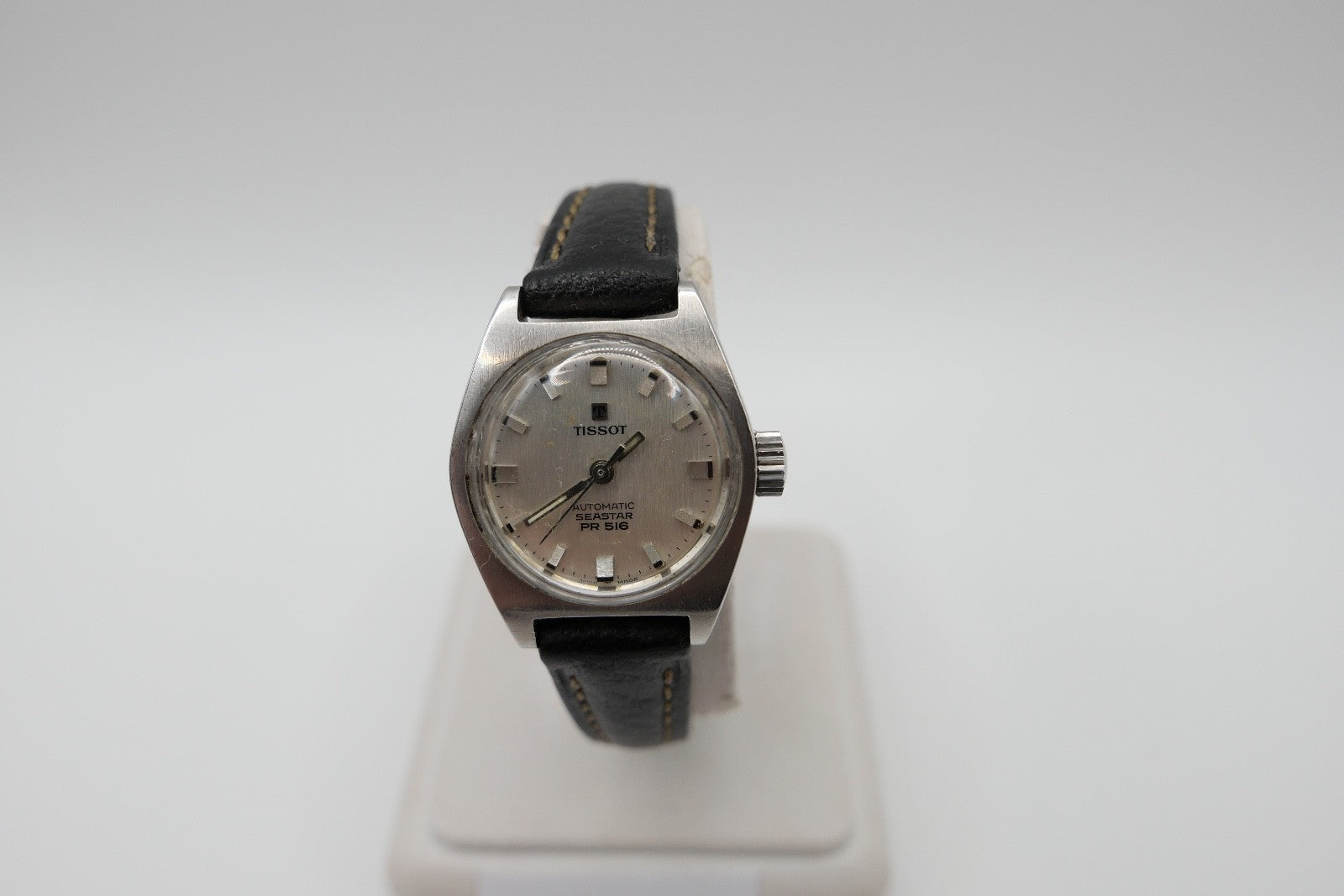 60er TISSOT SEASTAR PR 516 Damenuhr Automatik Cal. 743 Lederarmband 24 mm
