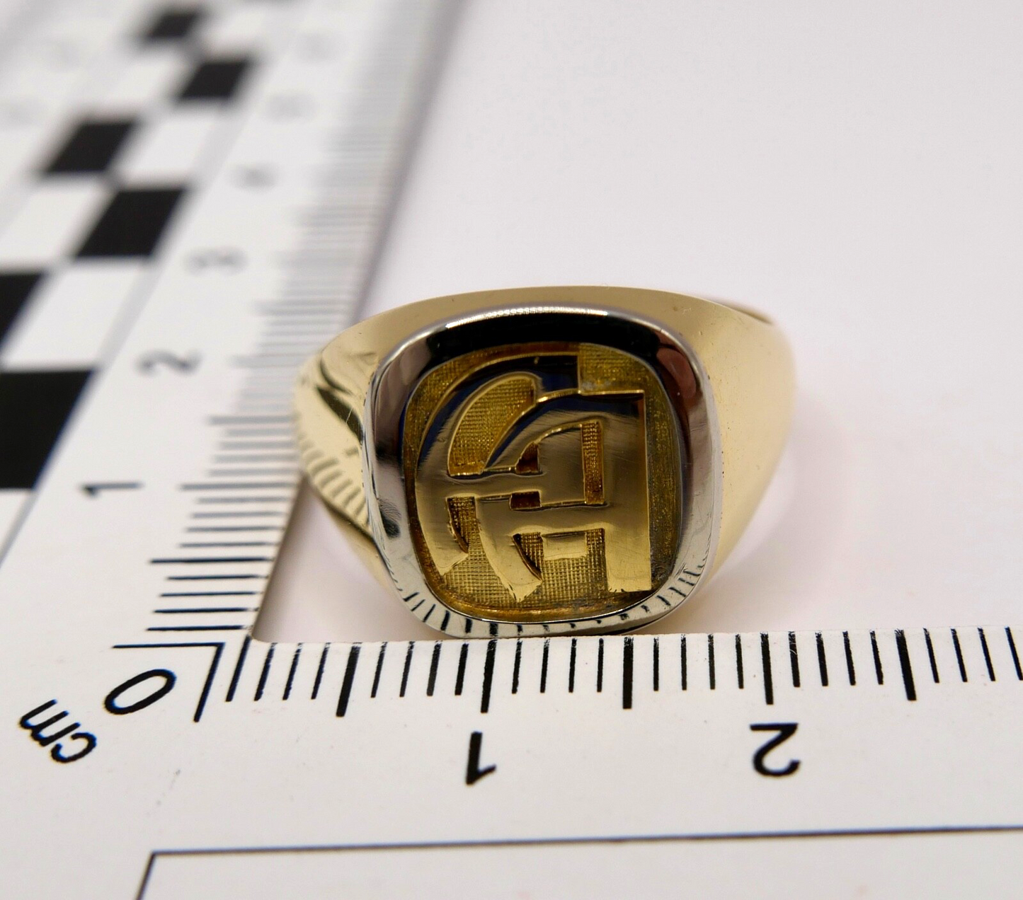 Herren Monogramm AA Goldring 750 18K Gr. 59 / 60  Siegelring NEUwertig