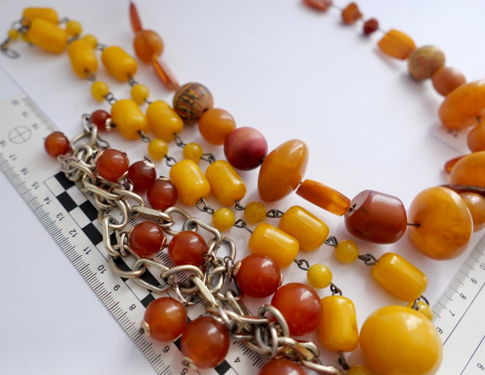 Konvolut Bernstein Imitat Modeschmuck Harz Ketten Armband Konvolut