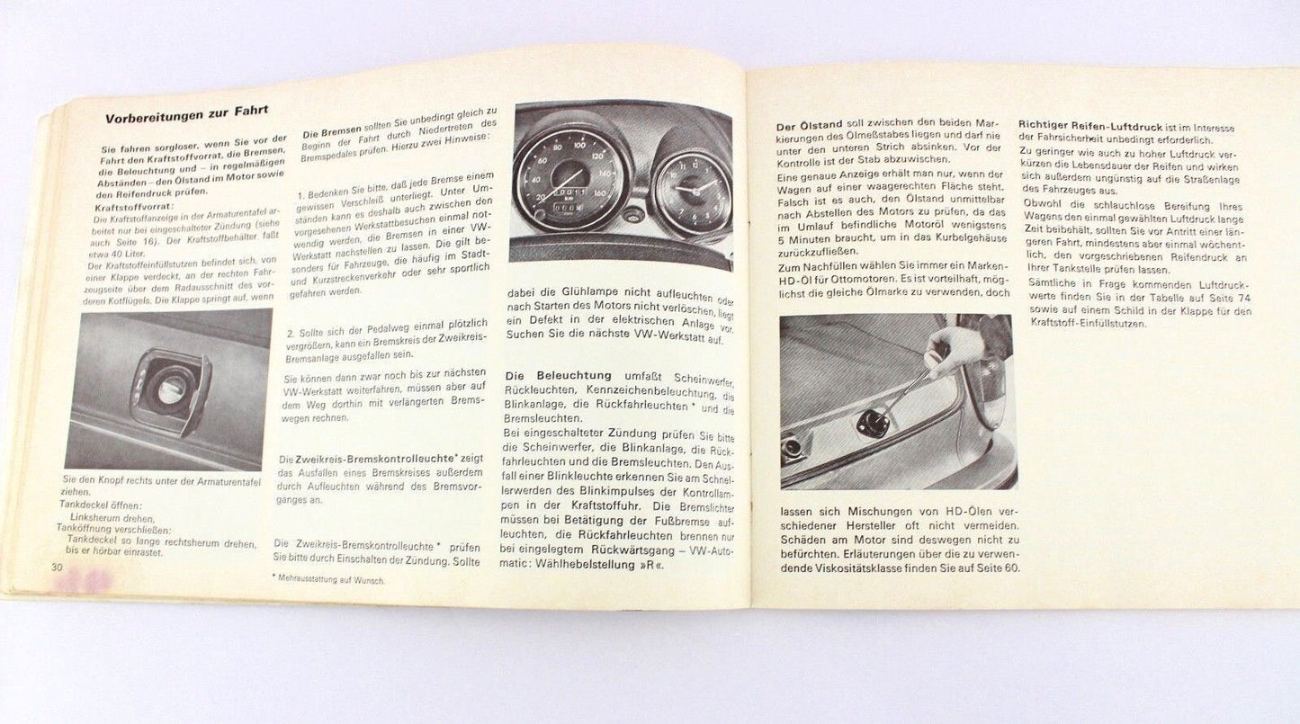 VW 1600 BETRIEBSANLEITUNG Ausgabe August 1971 Typ 3 Handbuch Volkswagen 