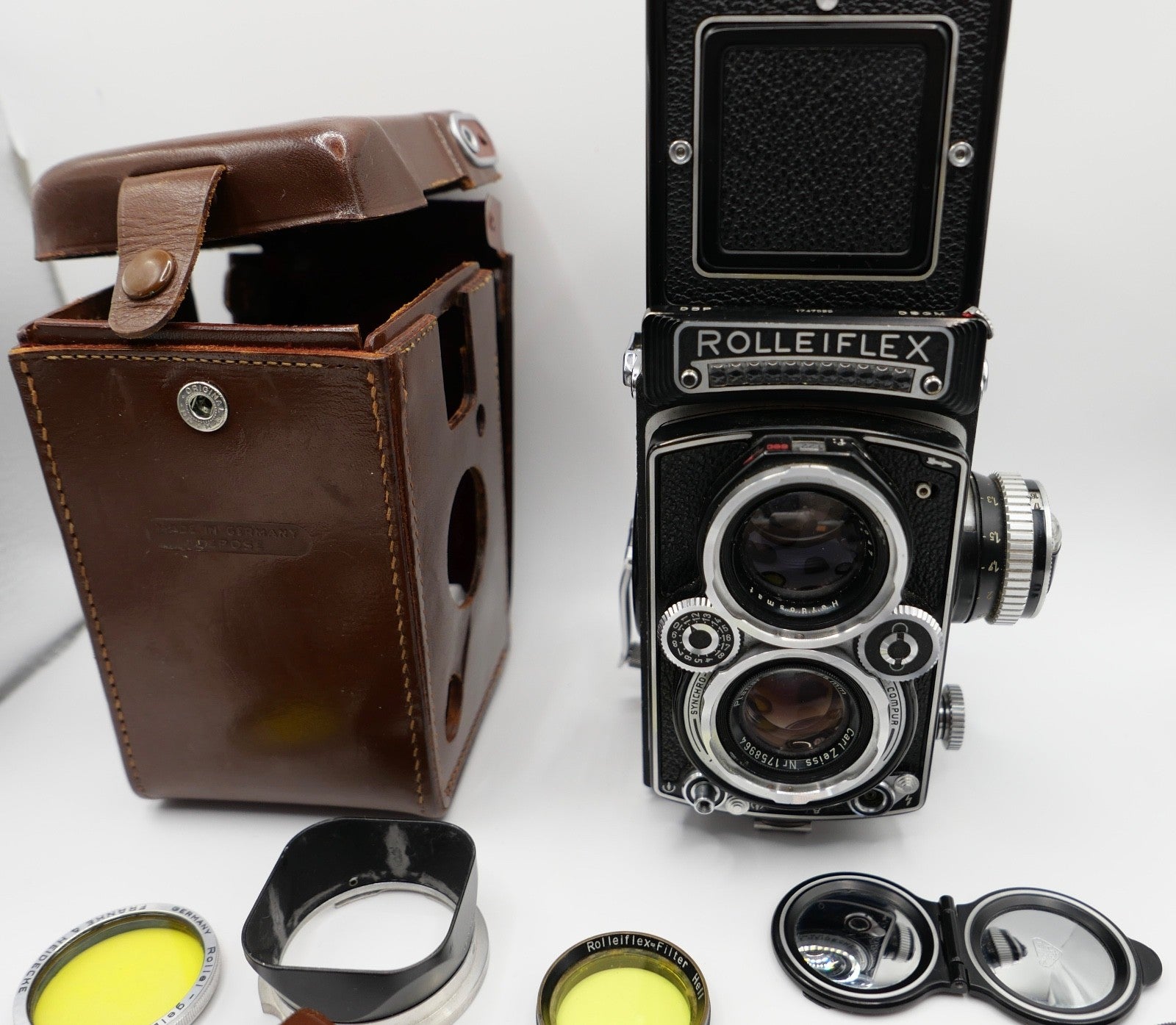 Franke & Heidecke Rolleiflex Rollei Werke Modell 3,5C mit Zubehör Carl Zeiss