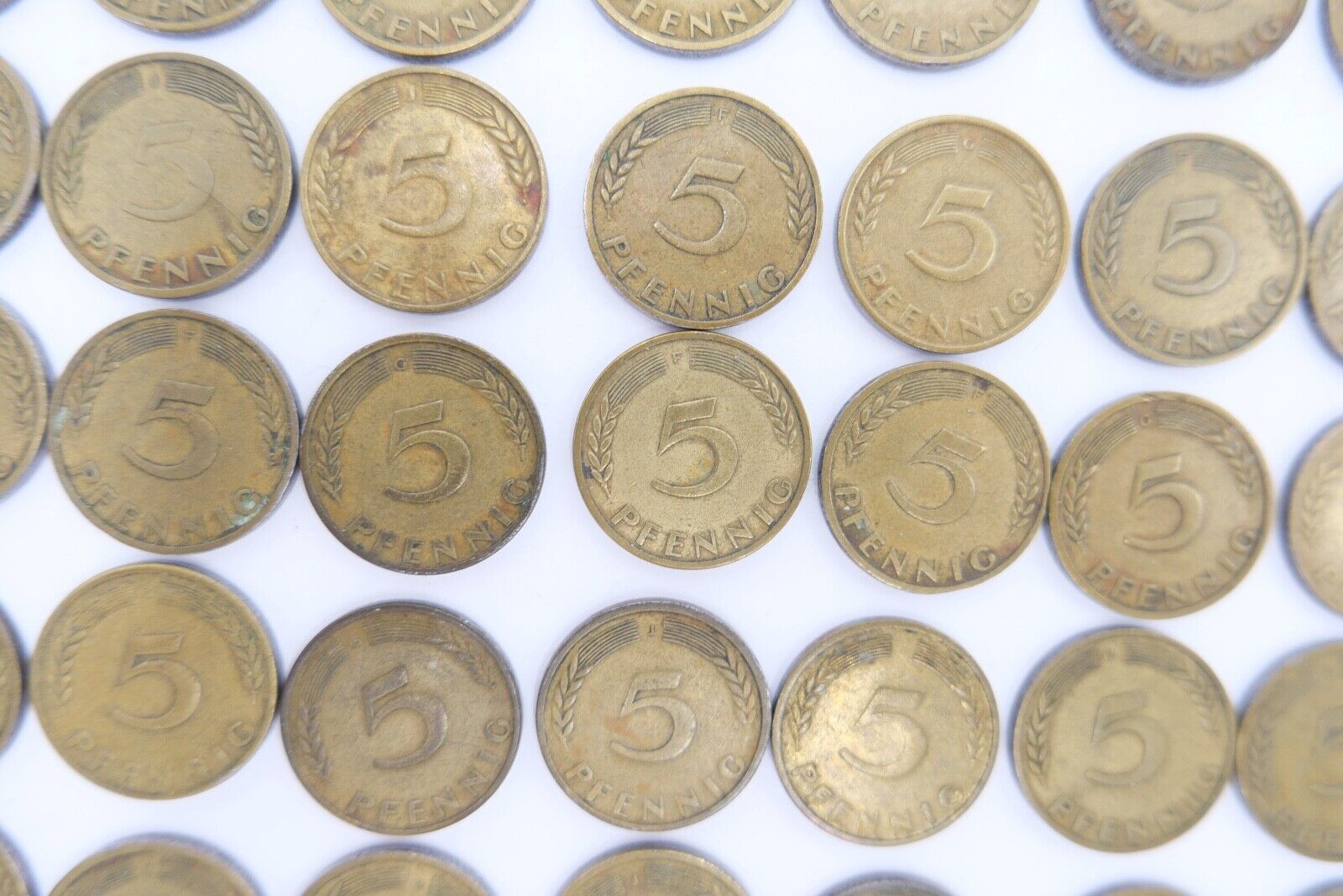 51x 5 Pfennig 1949 D F G J Jäger J. 377 s-vz