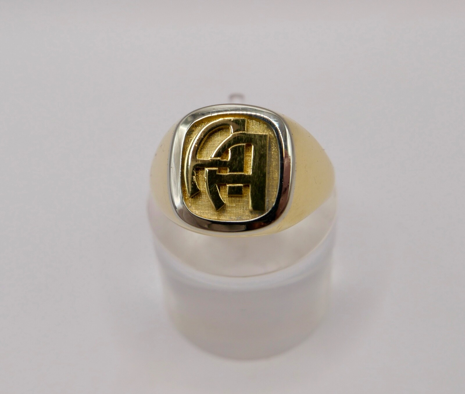 Herren Monogramm AA Goldring 750 18K Gr. 59 / 60  Siegelring NEUwertig