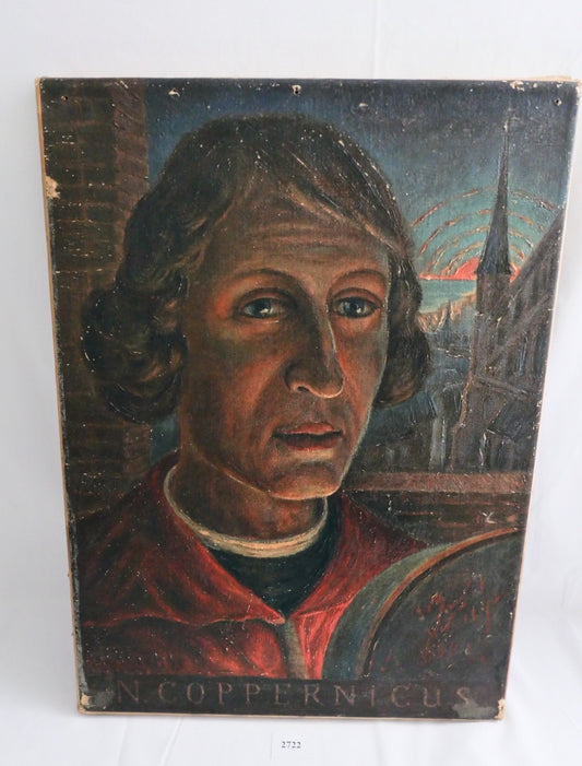 Antikes Portrait Nikolaus Kopernikus Ölgemälde Leinwand Coppernicus