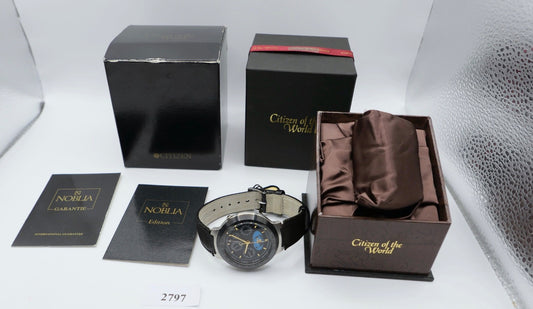 NOS NEU Citizen Noblia World Timer 6720-G70315 Y Weltzeit LADENAUFLÖSUNG FullSet