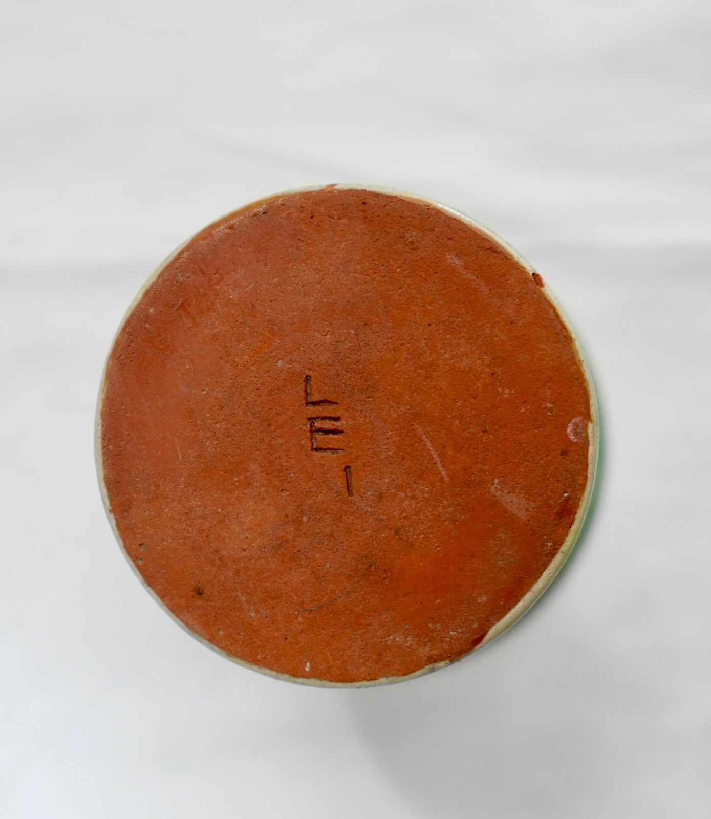 60er  70er Keramik Gerhard Liebenthron Blumenvase in grün gelb 14 cm