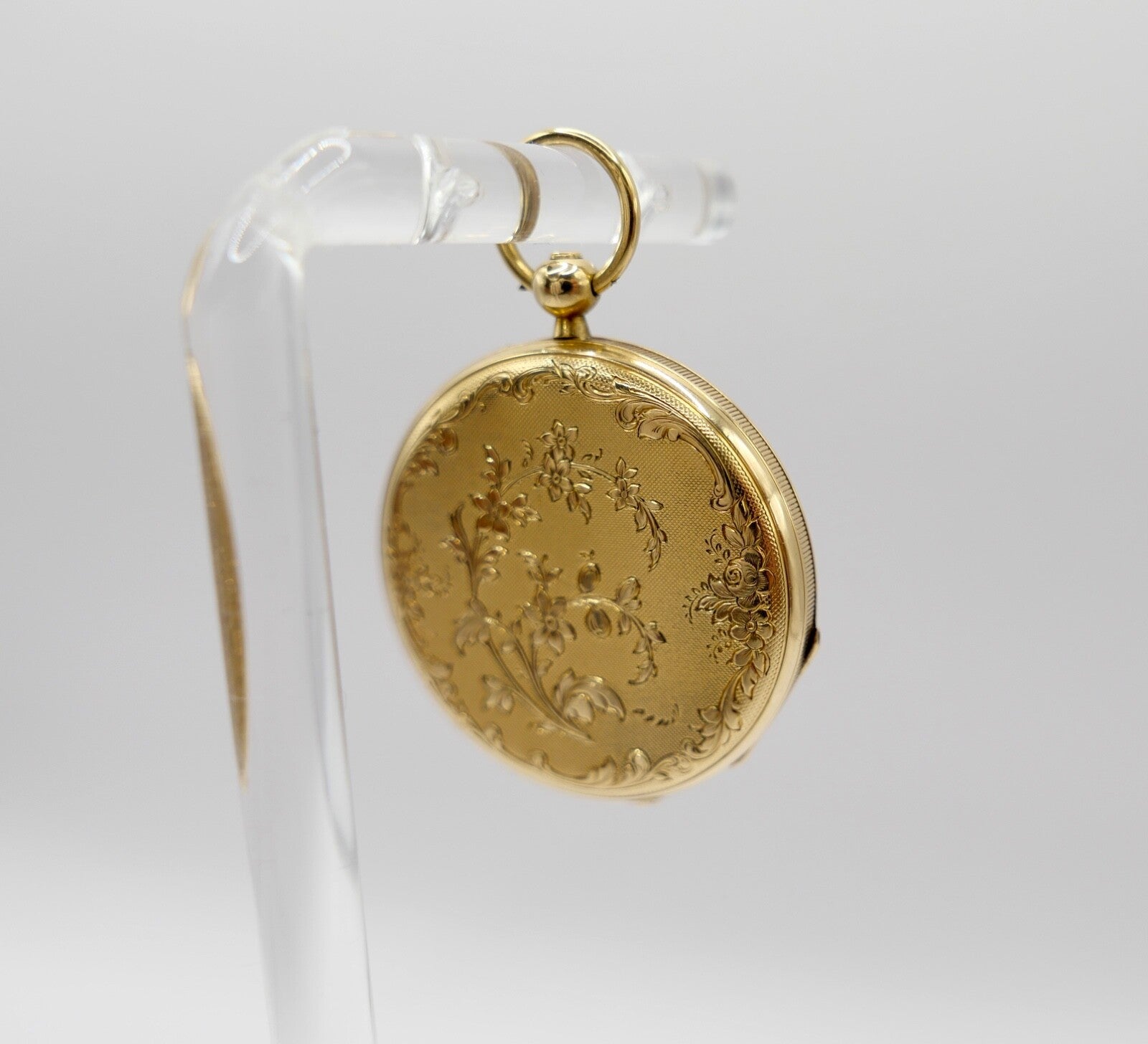 Antike Damen Taschenuhr 750 18K Gold Martin Marchinoille Schlüsselaufzug Geneve