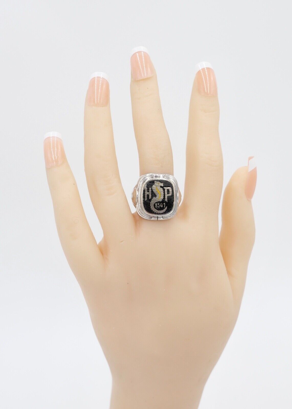 alter Siegelring 835 Silber Onyx & Monogramm HP 8541 Herrenring Ring Gr. 55