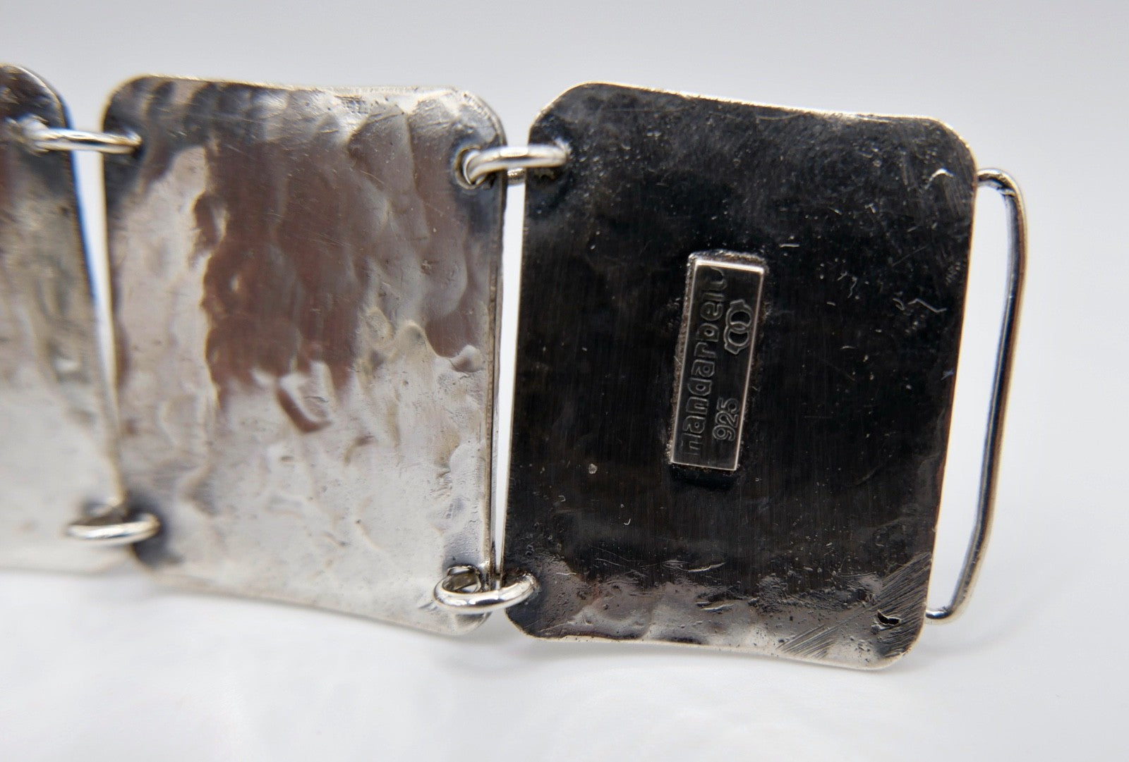 70er Vintage Armband Silber 925 Bernstein Adolf Regelmann gehämmert Handarbeit