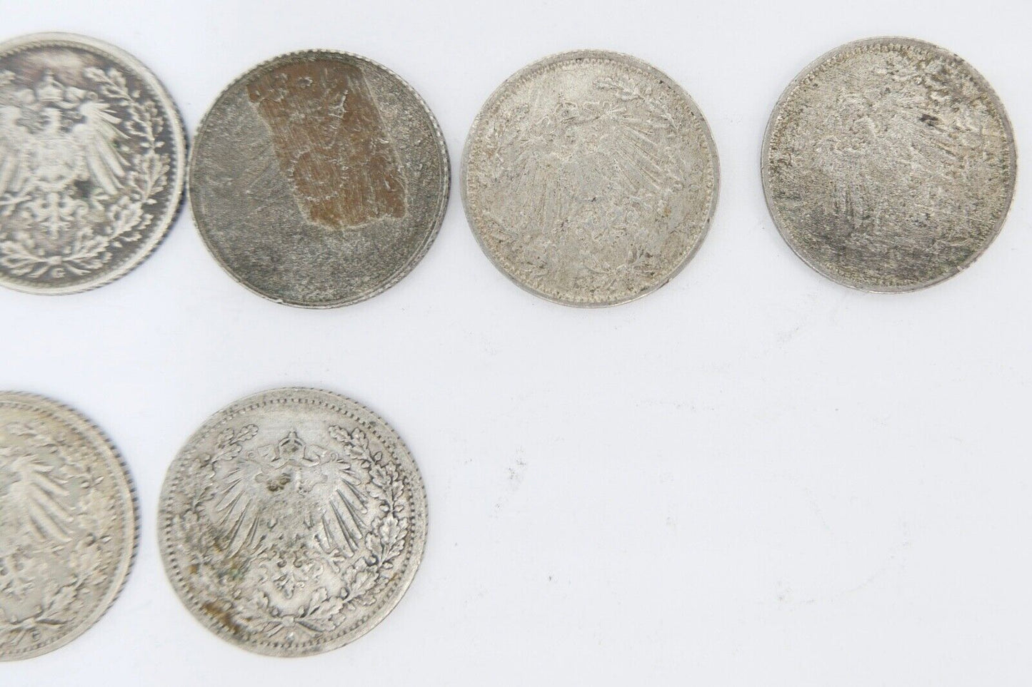 18x 1/2 Mark Jäger 16 / J.16 Silber 1905-1918 ss-stg sehr schön - Stempelglanz