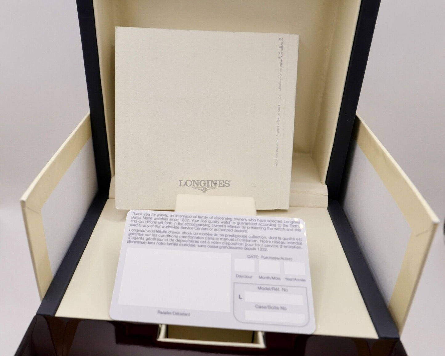 Original LONGINES Uhrenbox mit Uhrenkarte Umkarton Garantie - Antikhandel-Stuttgart
