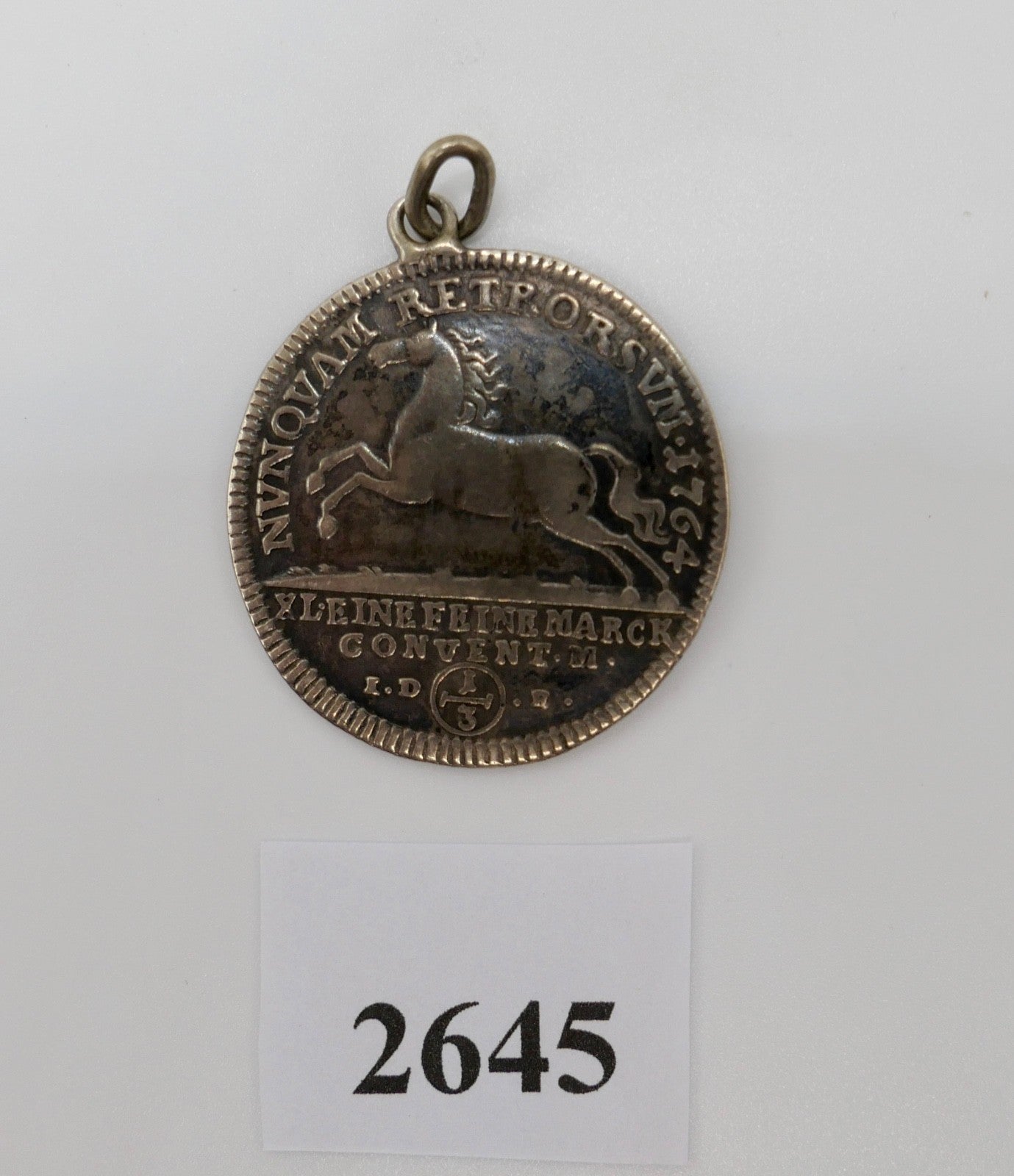 Silber Münze Braunschweig Wolfenbüttel 1/3 Thaler Taler XL 1764 eine feine Marck