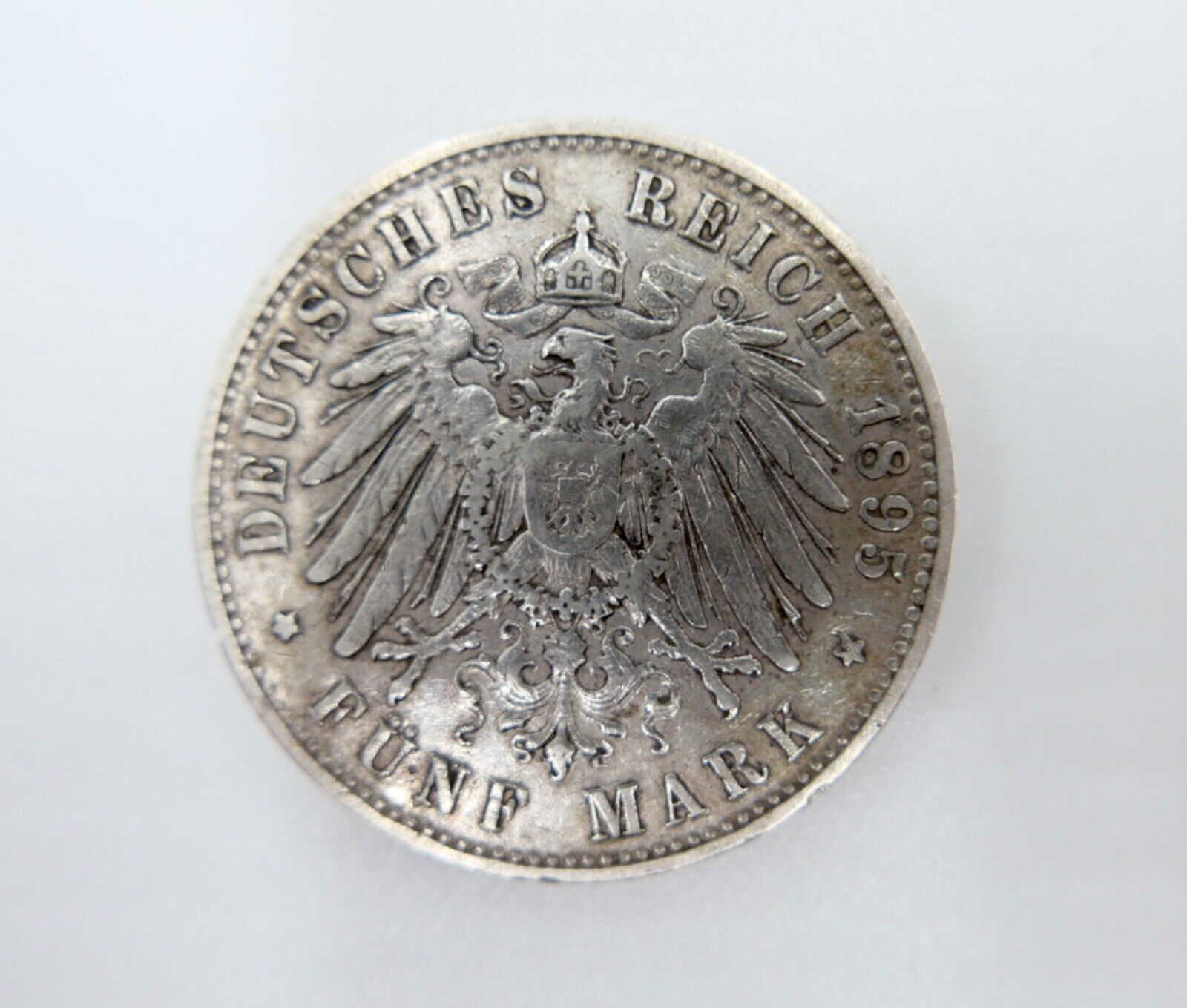 5 Mark 1895 F Silbermünze " Wilhelm König von Württemberg " Jäger J.176