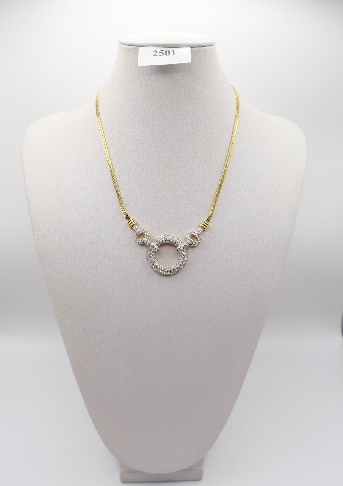 Swarovski Designer Damen Collier / Kette 18K vergoldet  43cm mit Strasssteinen