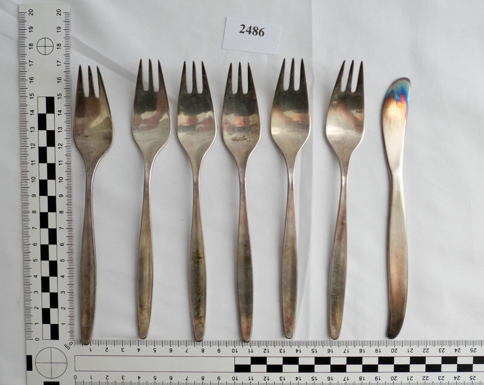 7 Tlg. WMF STOCKHOLM 90er Besteck Gabel & Messer