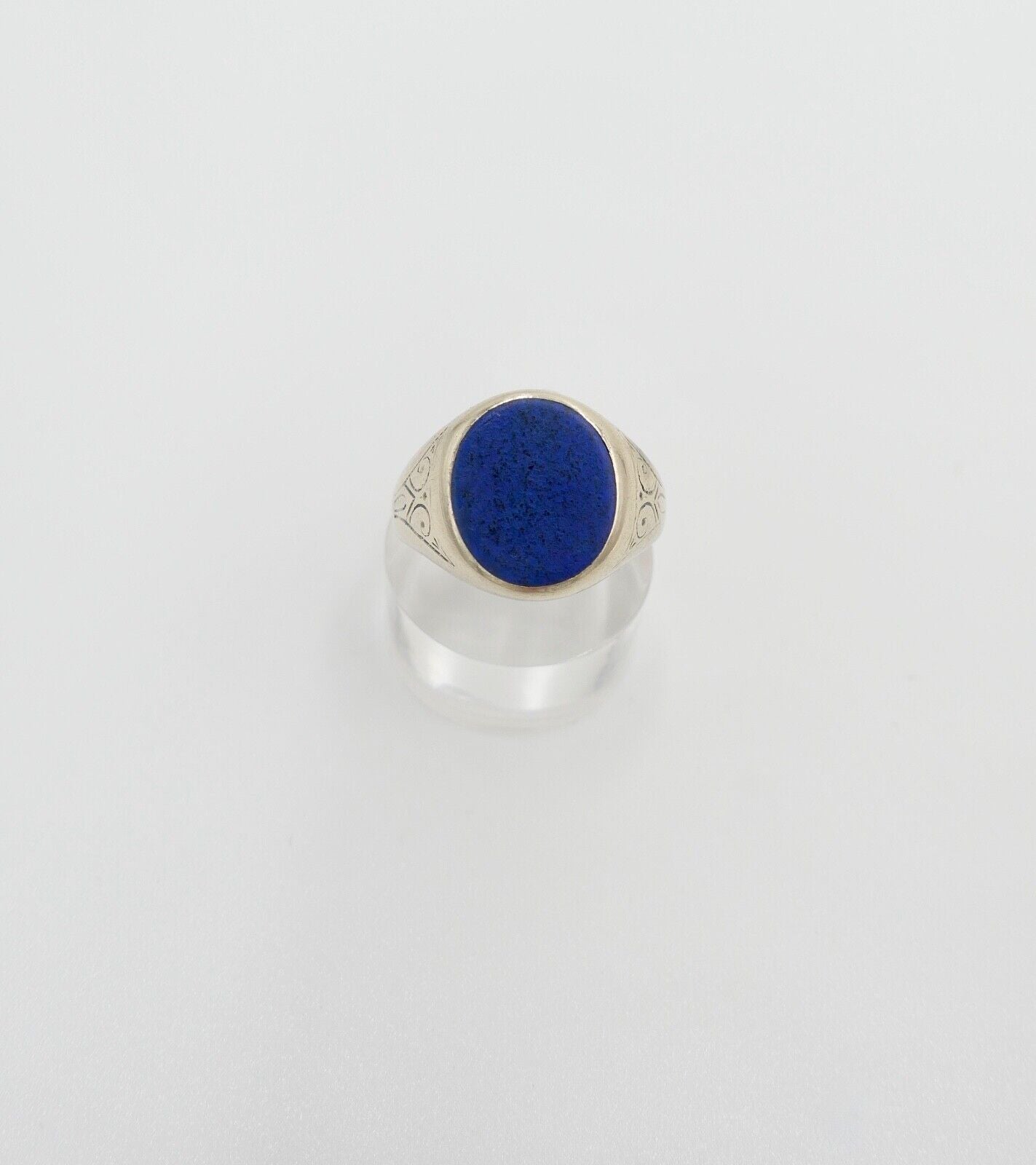 antiker Siegelring Wappenring um 1880 Herrenring Gold 333 8K Lapislazuli Gr. 62