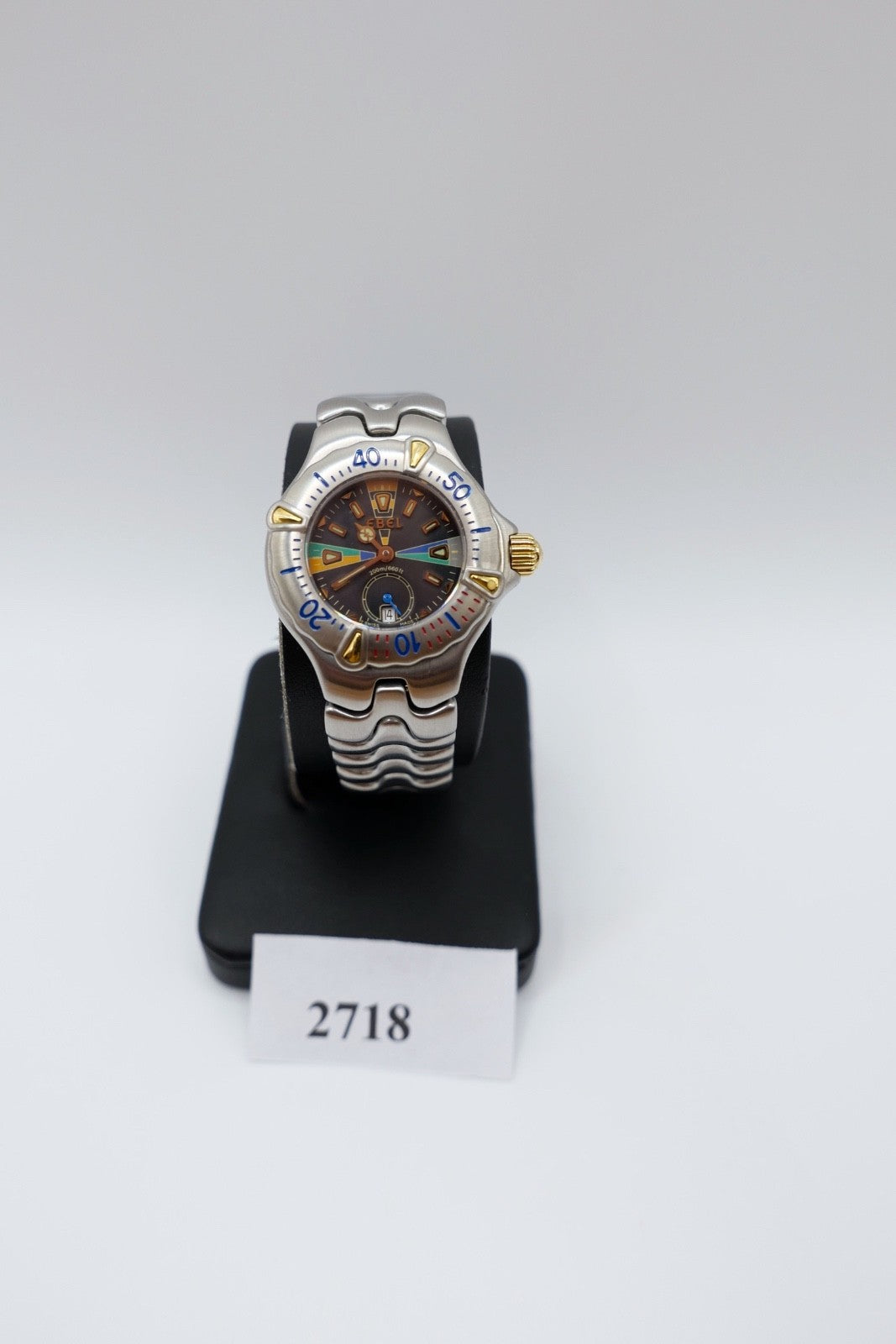 NEU Ebel Sportwave Diver Quarz Stahl Gold Damen E6012521 Full Set NOS aus 1997