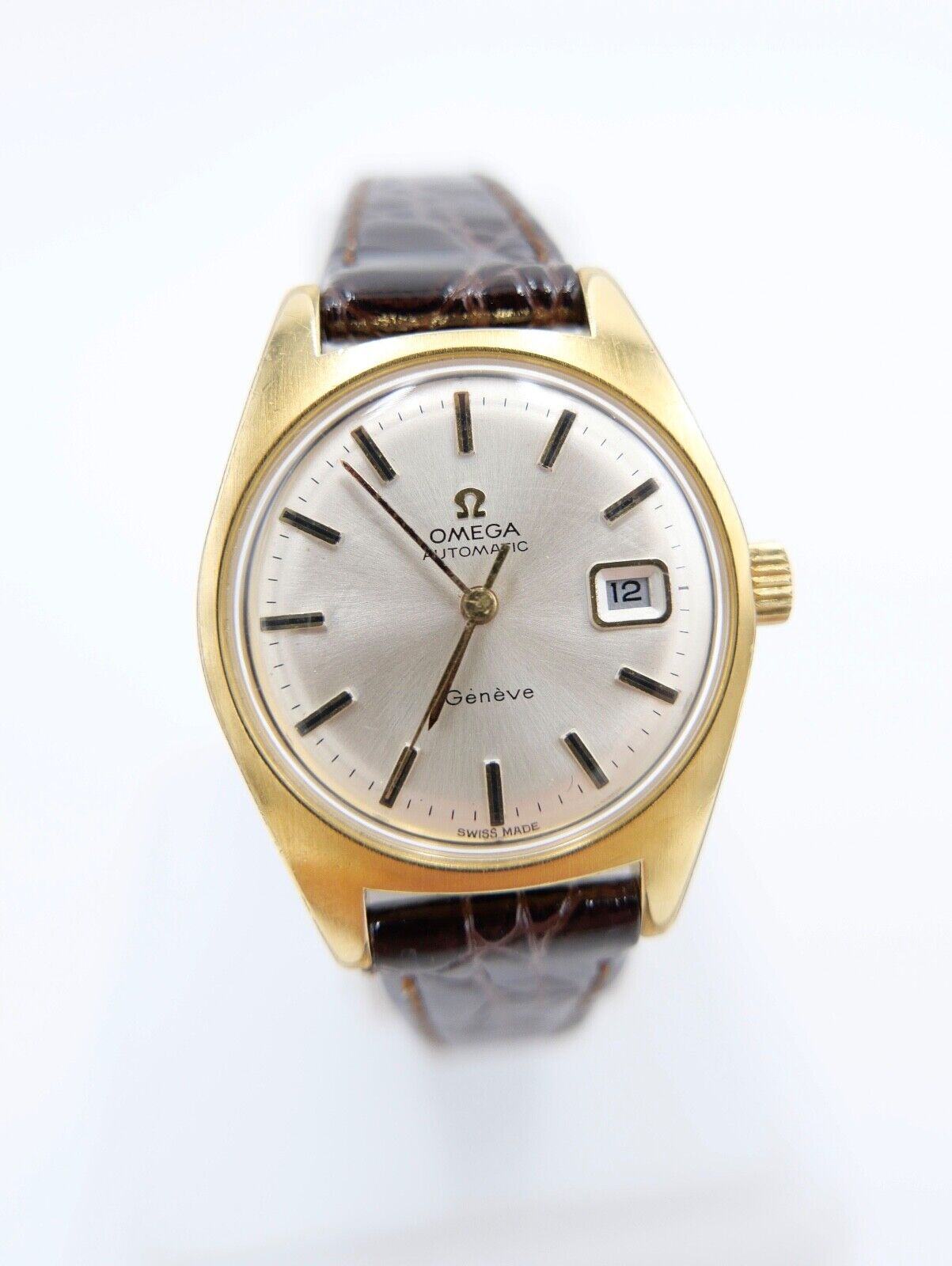 alte 60er Jahre OMEGA Geneve Damenuhr Cal. 681 Ref. 566.012 vergoldet neues Band