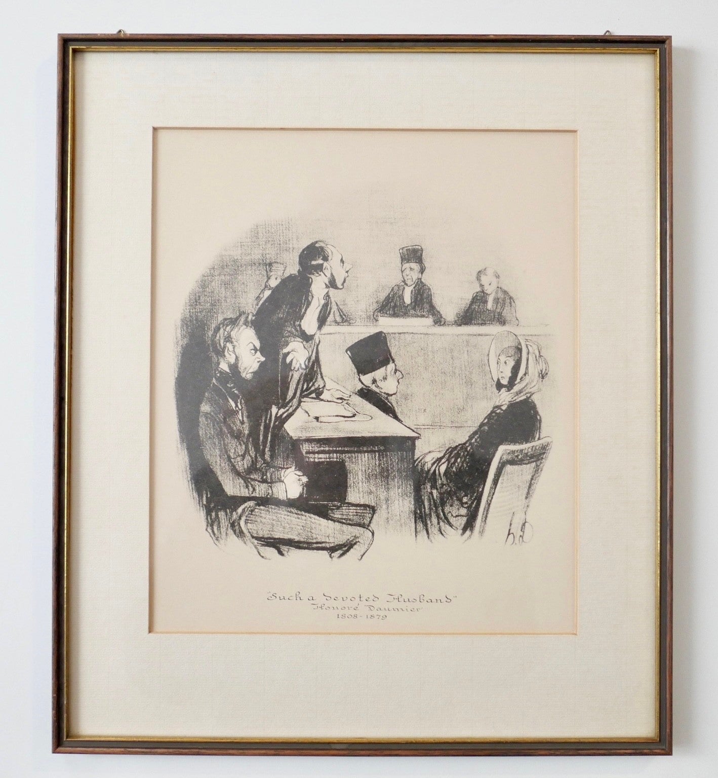 Honoré Daumier Lithographie Such a Devoted Husband (1840)