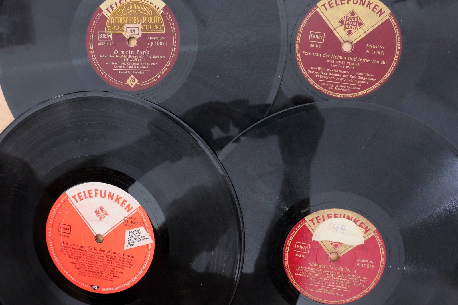 Konvolut Schellackplatten 105 Stk Schlager Operette Weihnacht 25 cm 10" Polydor
