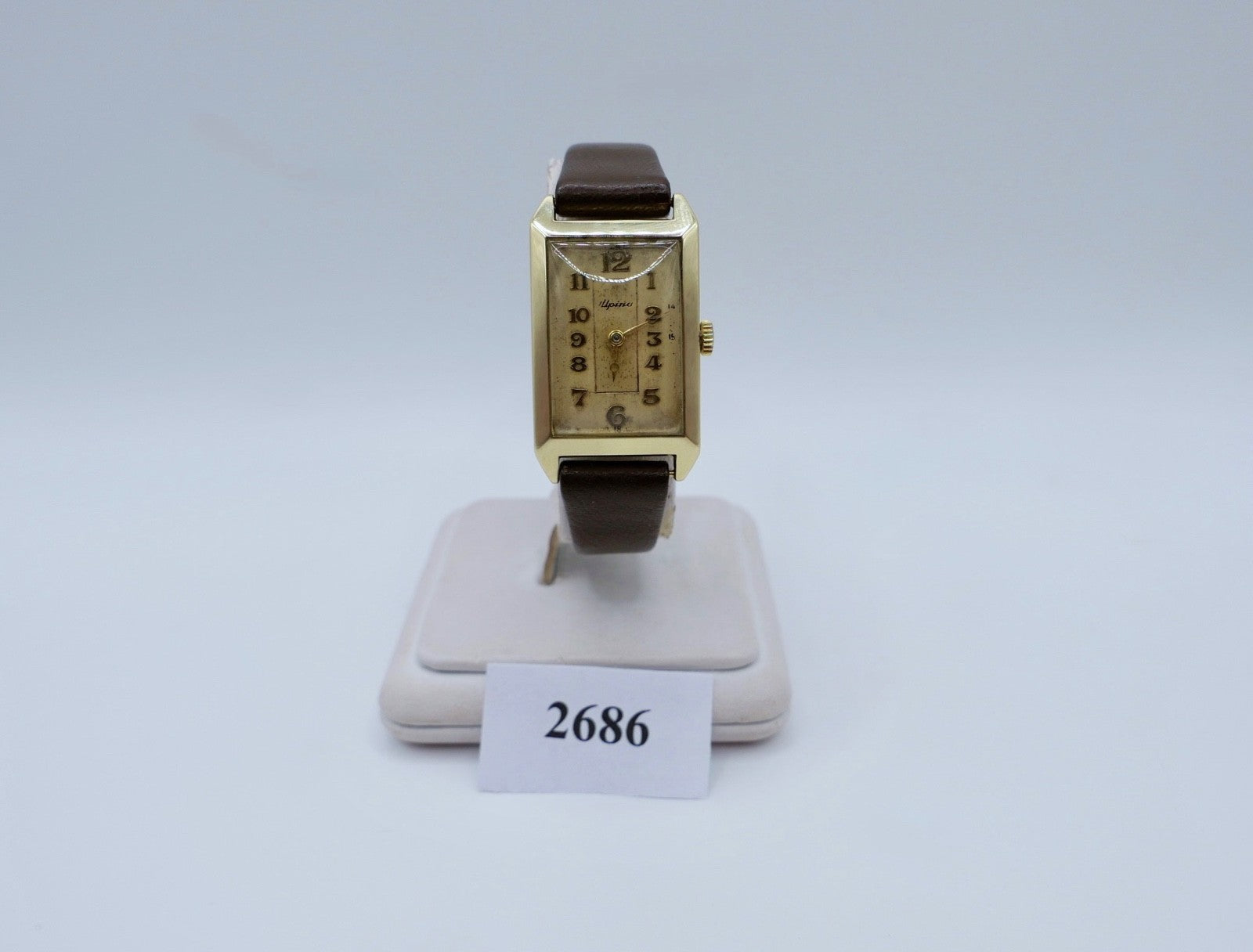 Art Deco 1930er Armbanduhr aus 585  Gelbgold 14K Alpina 863 Herrenuhr