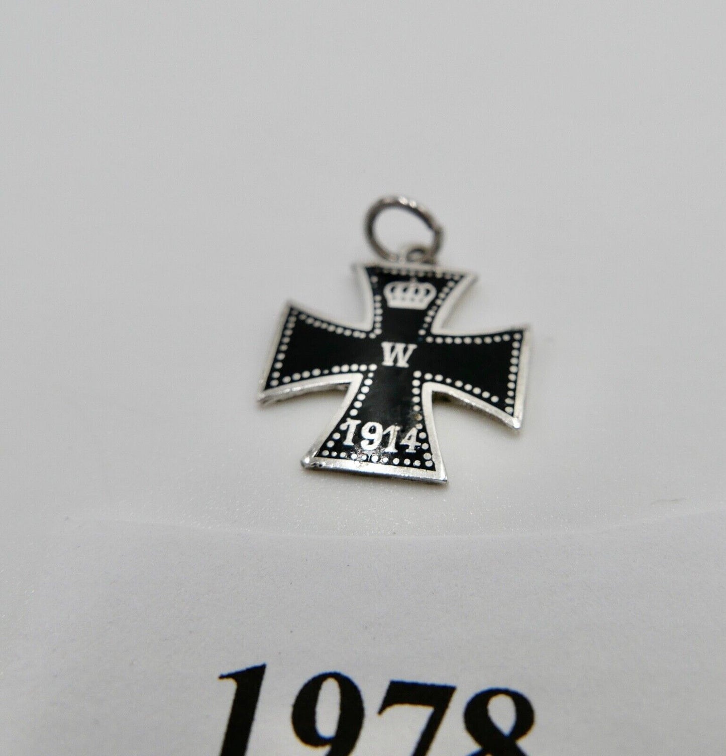 Eisernes Kreuz Deutsches Reich Miniatur Abzeichen emailliert 800 Silber EK 1914