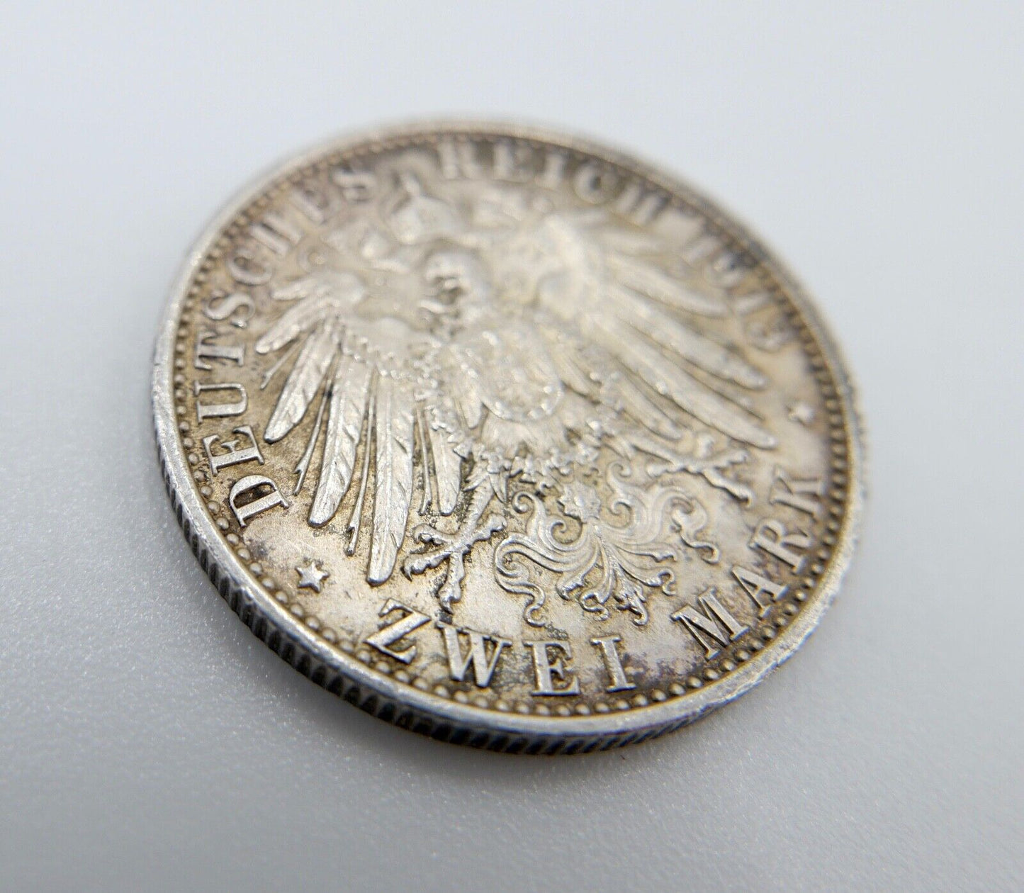 2 Mark Preußen Wilhelm II. 1913 A Silber J. Jäger 111 vz-stgl mit hohem Rand