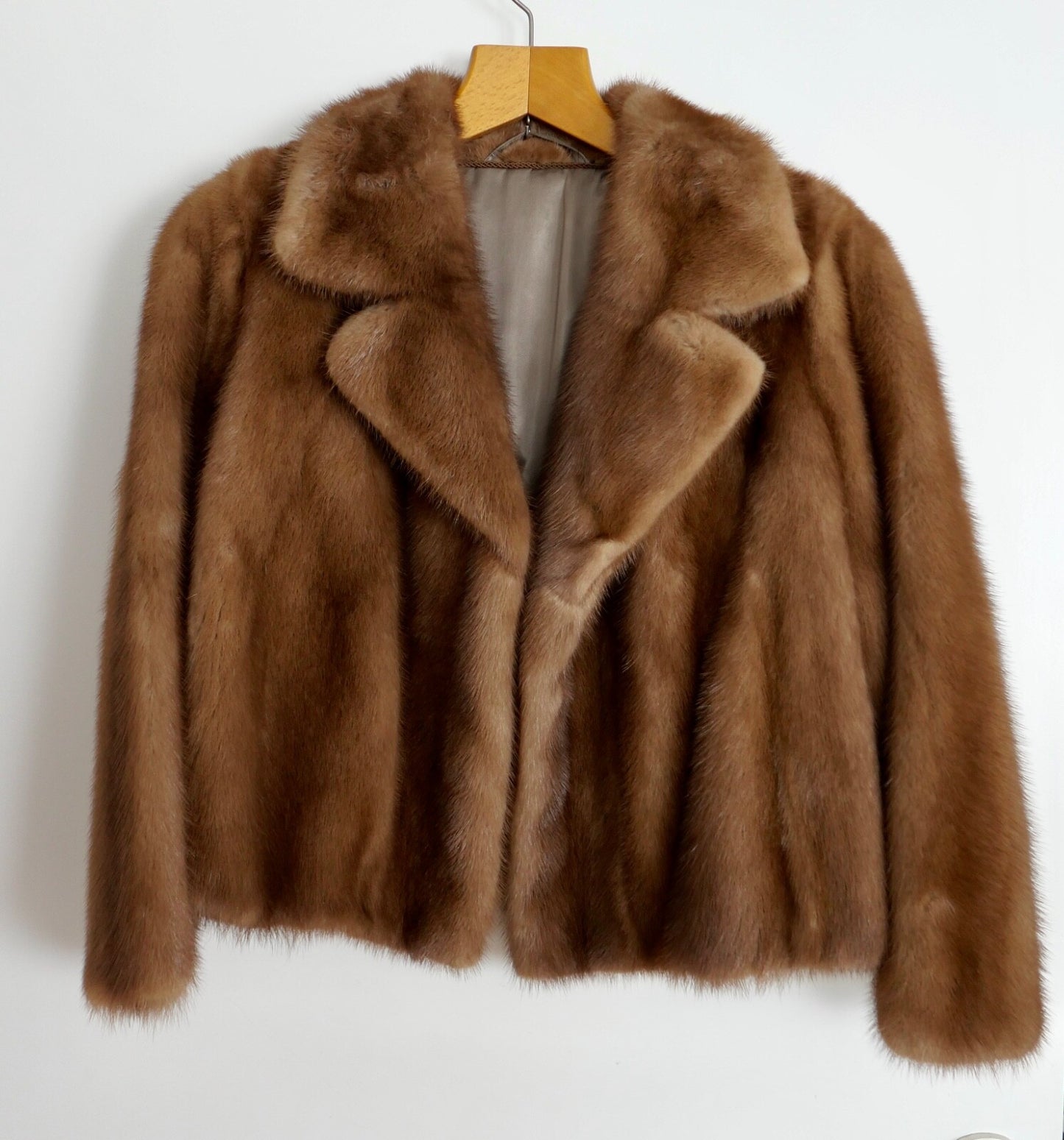 Nerz Pelz Jacke Jäckchen coat braun Größe 38-40