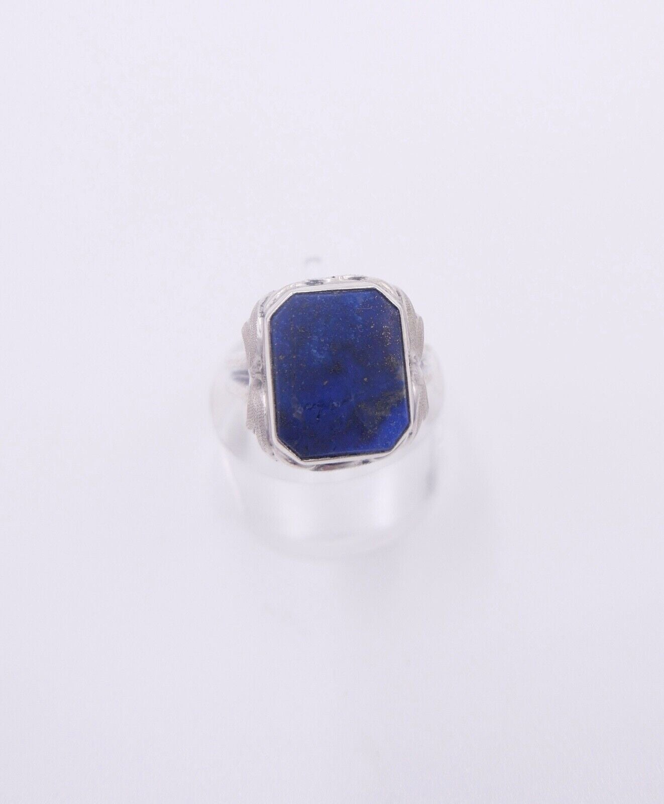 Massiver JUGENDSTIL Herren Damen Ring 835 Silber Gr. 54 Lapislazuli Lapis blau