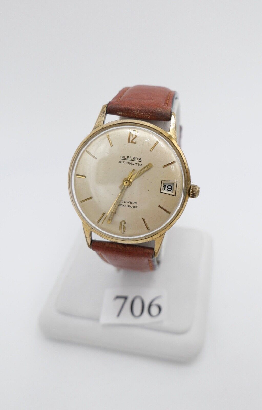 SILBERTA Gold Plated 1970er Jahre Herrenuhr Ø 33 mm Automatic FB197