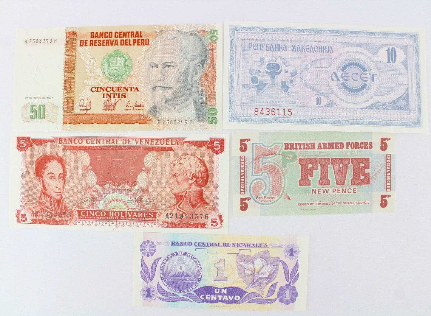 Banknotes of Nations bill Banknoten Notenbriefe der Welt UNC NEW LOT