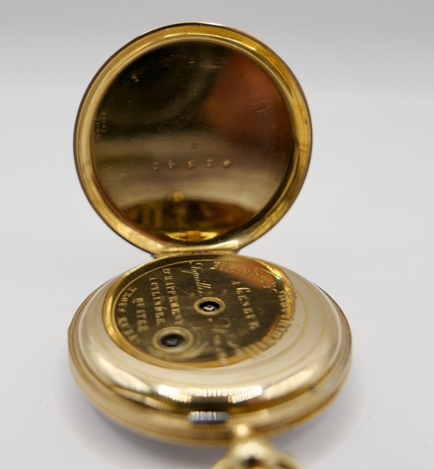 Antike Damen Taschenuhr 750 18K Gold Martin Marchinoille Schlüsselaufzug Geneve