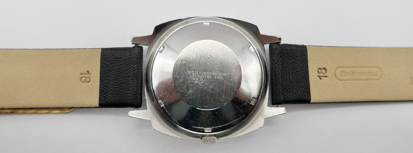 1970er Junghans Automatic Herrenuhr Cal. Eta 2472 schwarzes Zifferblatt