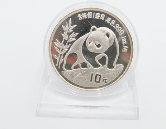 10 Yuan in PP Polierte Platte 1990  Panda 1 oz. 999er Silber China