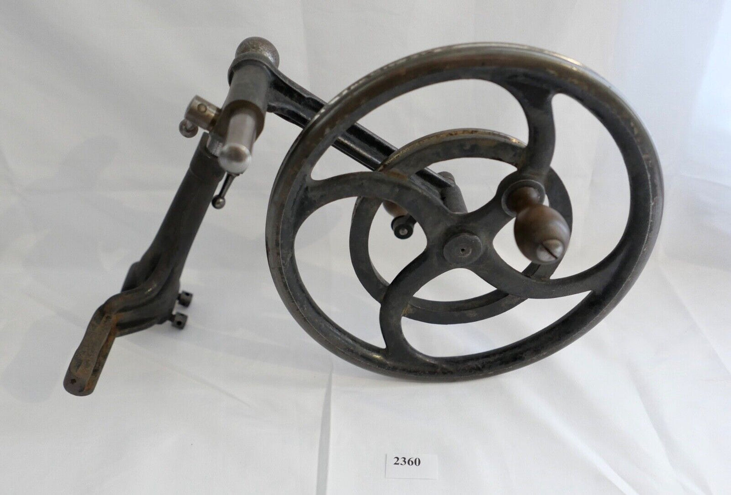 Altes Handrad für Uhrmacherdrehbank Schwungrad Drehstuhl Ø 21 cm - Antikhandel-Stuttgart