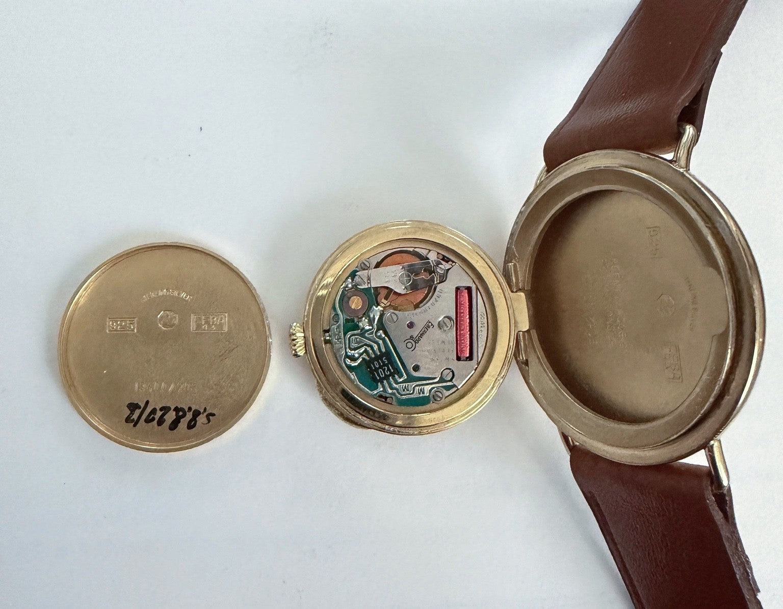 Eberhard Co Patrouille 1921 Calotte 925 Silber vergoldet Jean Finger Dokumente