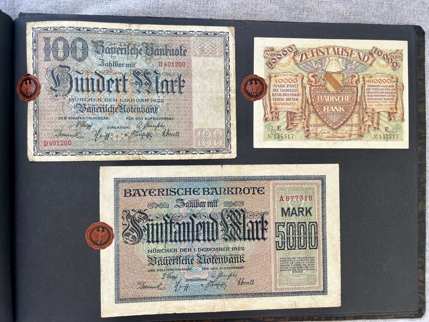 Album  116x Inflation Geldscheine Ro. Banknoten Mark Reichsbahn Mrd Mio UNC