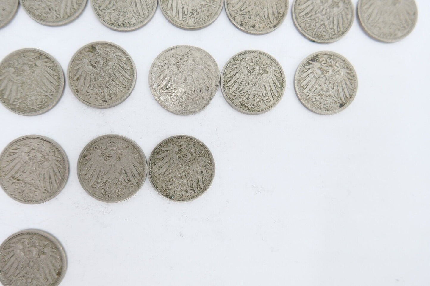 46x 5 Pfennig 1906 - 1914 A D F G großer Adler Jäger J.12 ss - stg