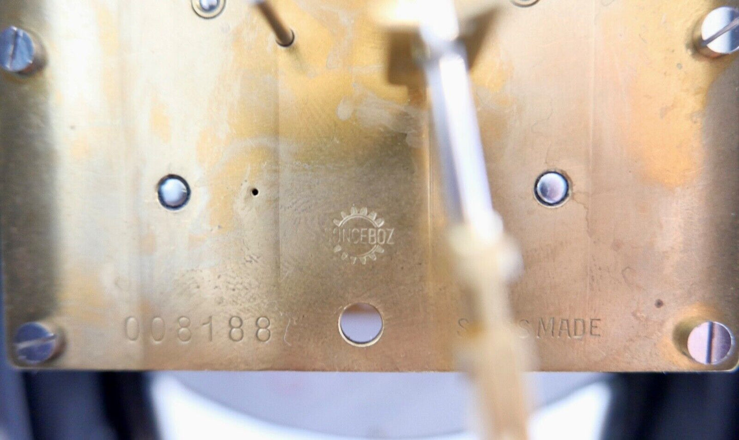 Große Pendule 43cm Tischuhr Kaminuhr La Châtelaine schwarz Gold Stil Louis XVI - Antikhandel-Stuttgart