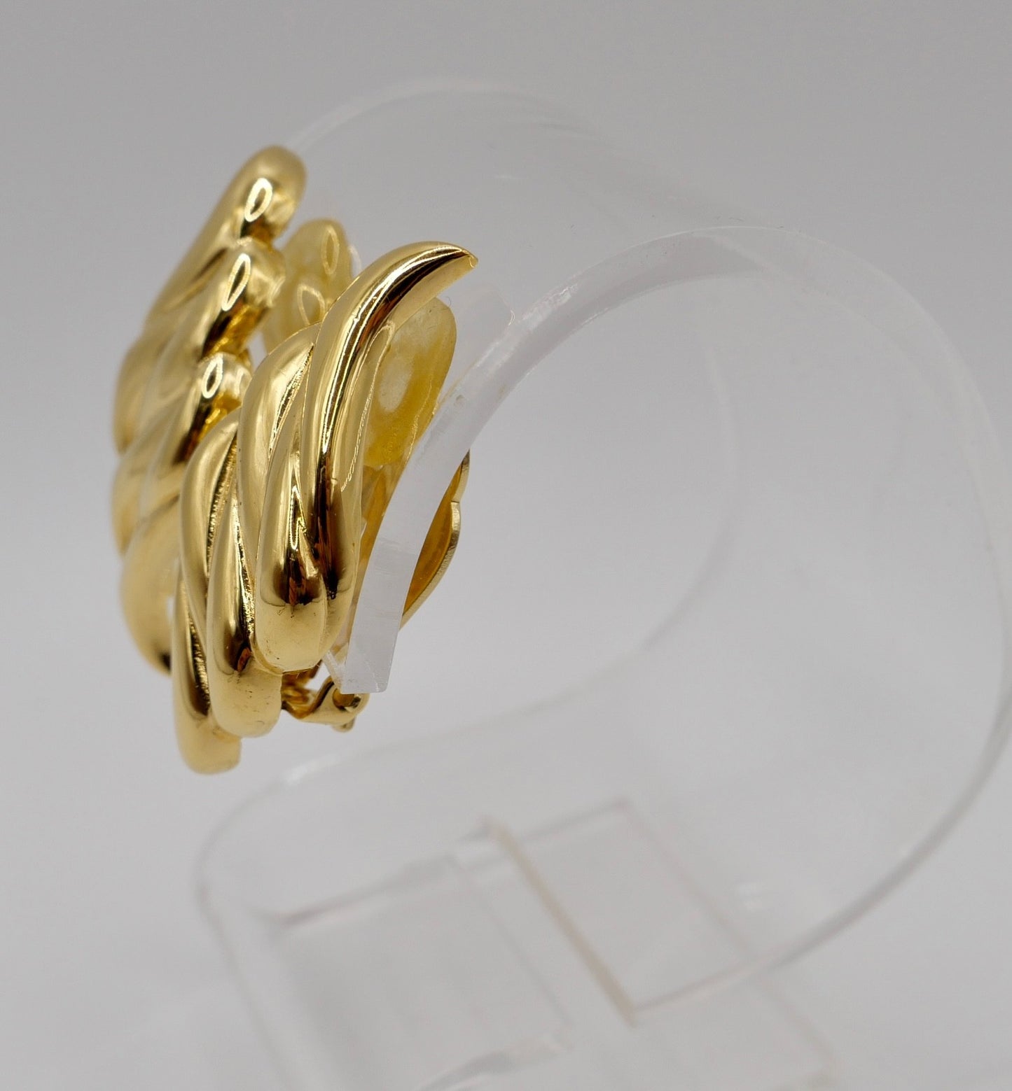 twist flame Nina Ricci 80er Jahre Ohrclips Ohrringe vergoldet