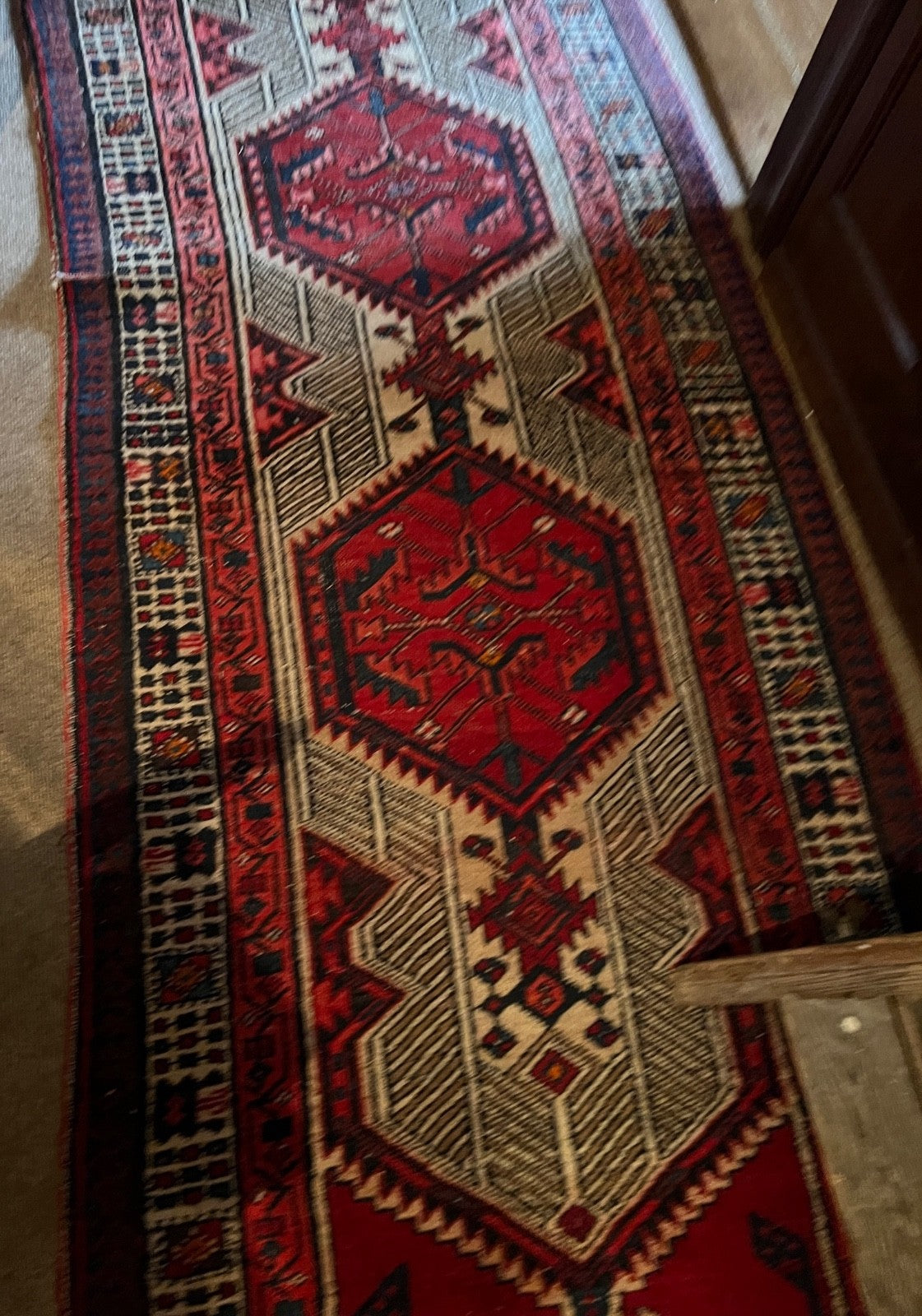 Nomaden Läufer alter Orientteppich Perserteppich old carpet 343x100 cm