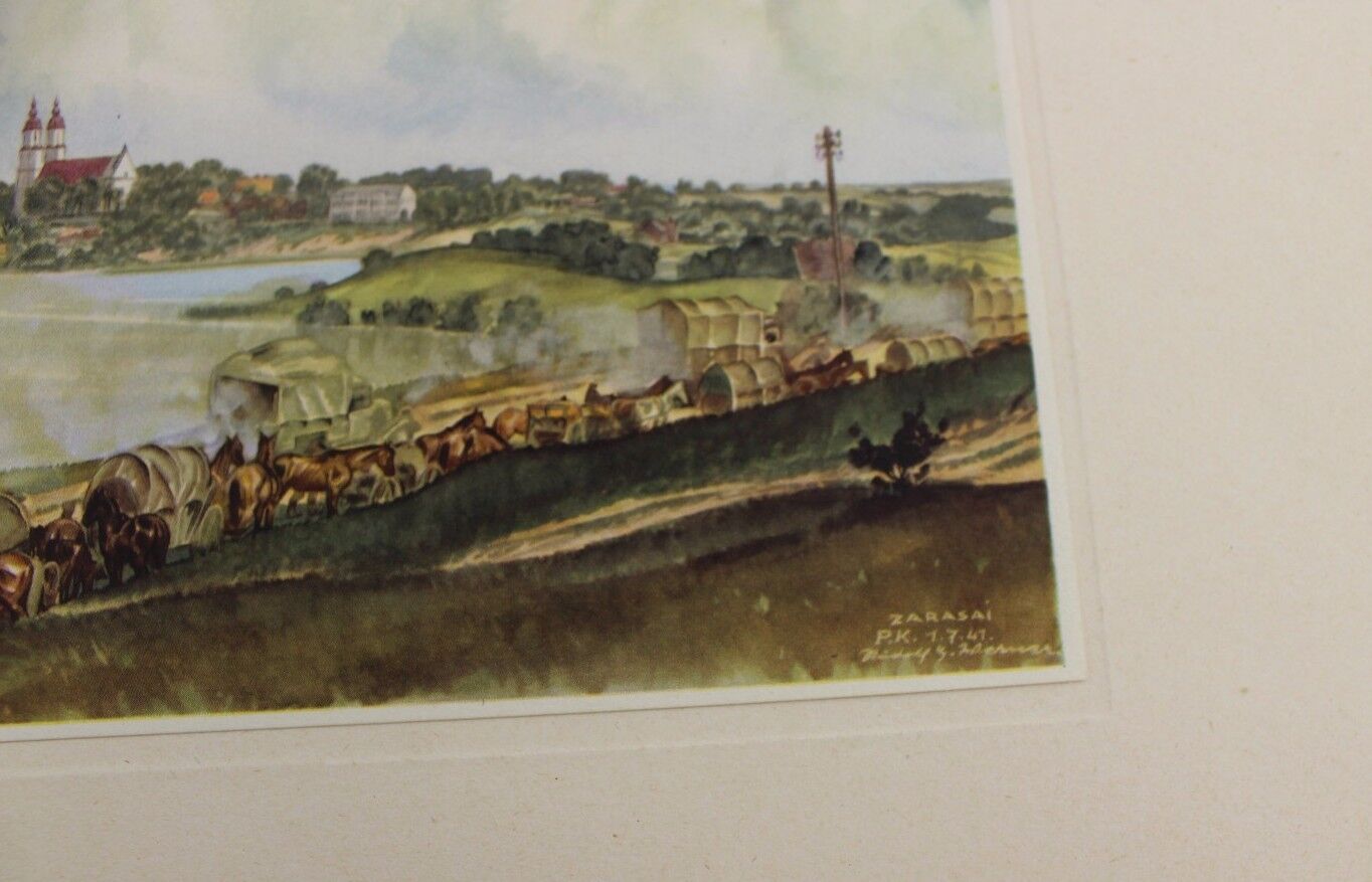 Maler im Osten PK - Mappen  Kampf ums Reich 11 Bilder TOP WW WK painting Germany