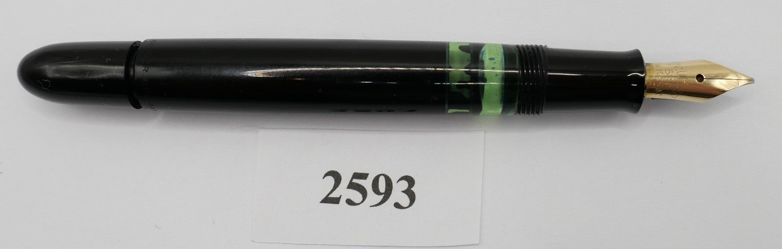 alter PELIKAN Kolbenfüller Füller 585 14K Gold Feder OB dunkelgrün ohne Deckel