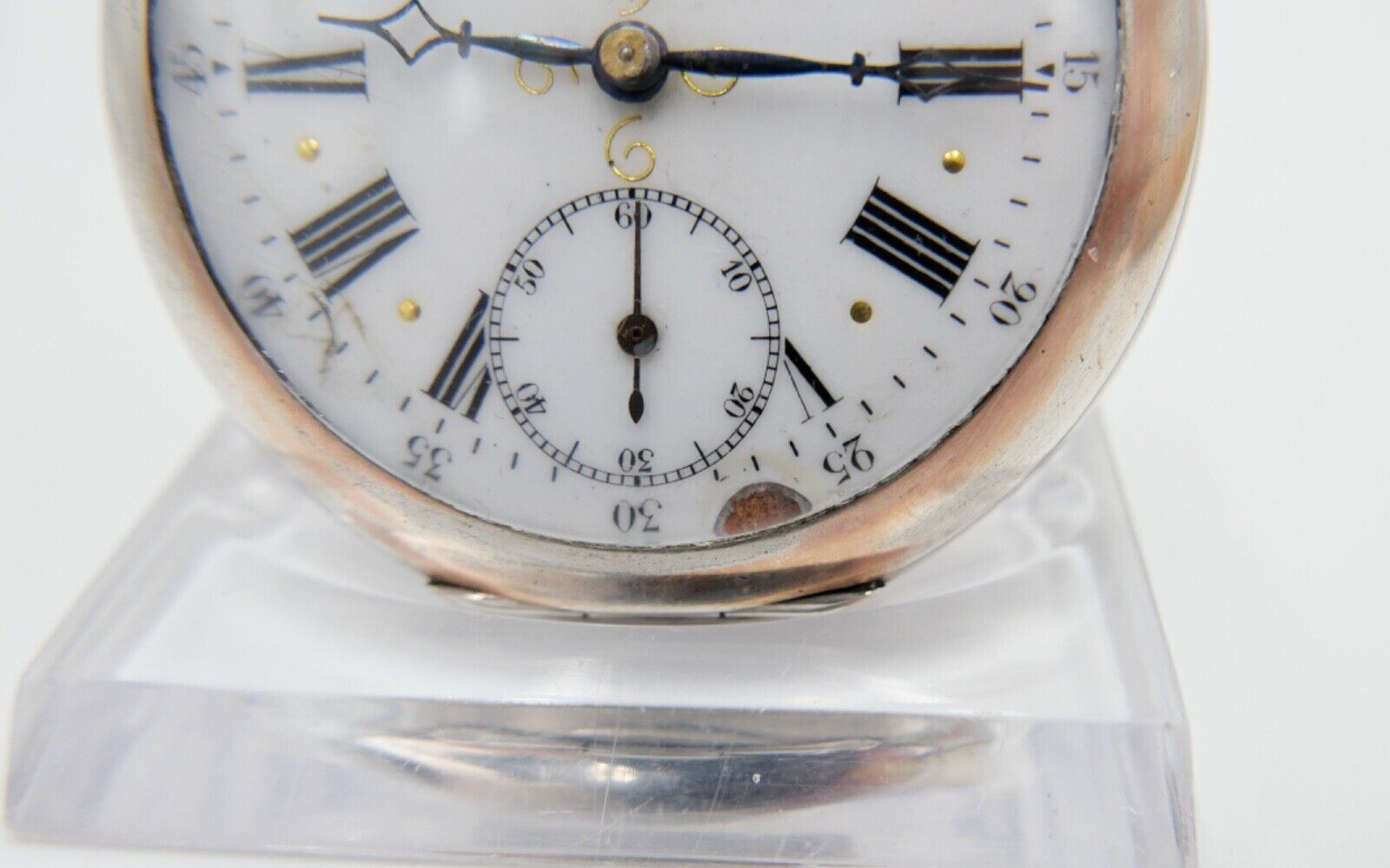 VORWÄRTS Open Face 800 Silber Taschenuhr um 1900 K&CI Schweiz