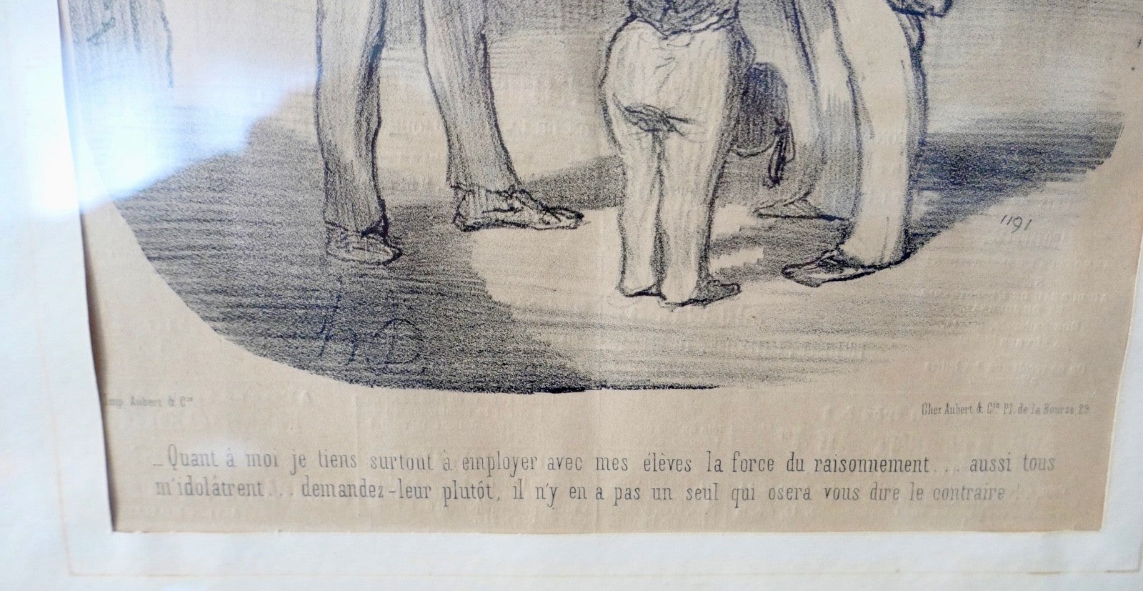 Honoré Daumier Lithographie 1847 Le Charivari Tout ce qu'on voudra Gerahmt