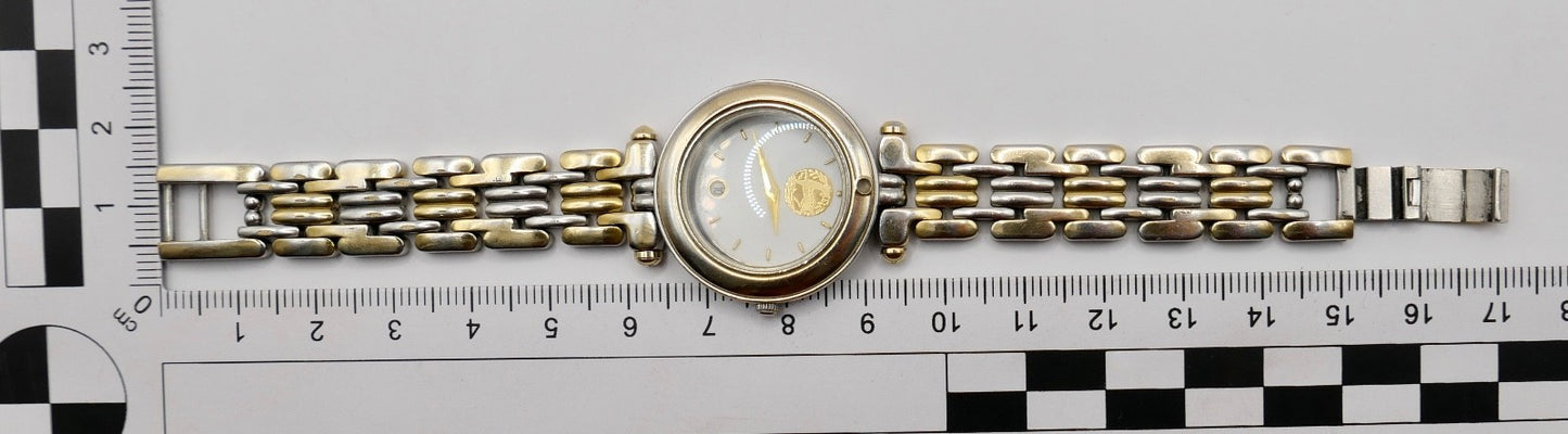 Citizen Clariti Damenuhr Stahl Gold Bicolor Quartz 28 mm weißes Zifferblatt