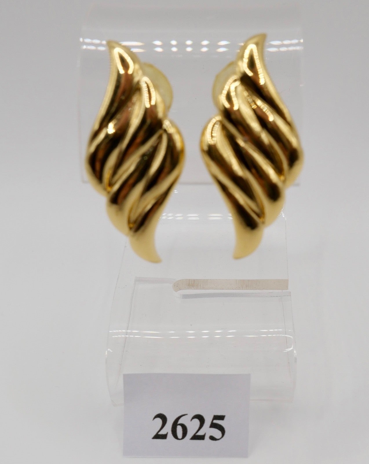 twist flame Nina Ricci 80er Jahre Ohrclips Ohrringe vergoldet