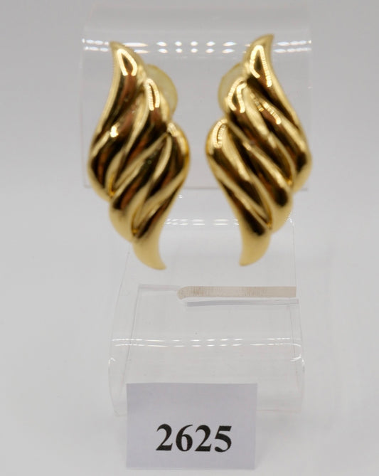 twist flame Nina Ricci 80er Jahre Ohrclips Ohrringe vergoldet