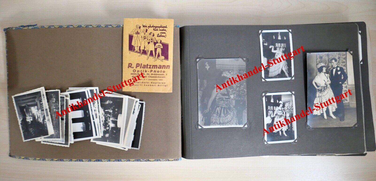 altes Fotoalbum aus 1930 " verliebtes wohlhabendes Paar  auf Hochzeitsreise "