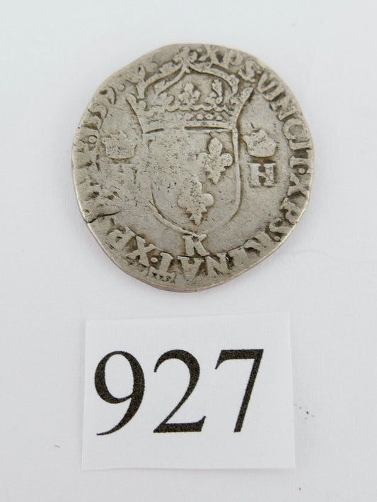 1558 K FRANZÖSISCHE KÖNIGLICHE MÜNZEN Henri II (1547-1559) 1/2 teston 2e type